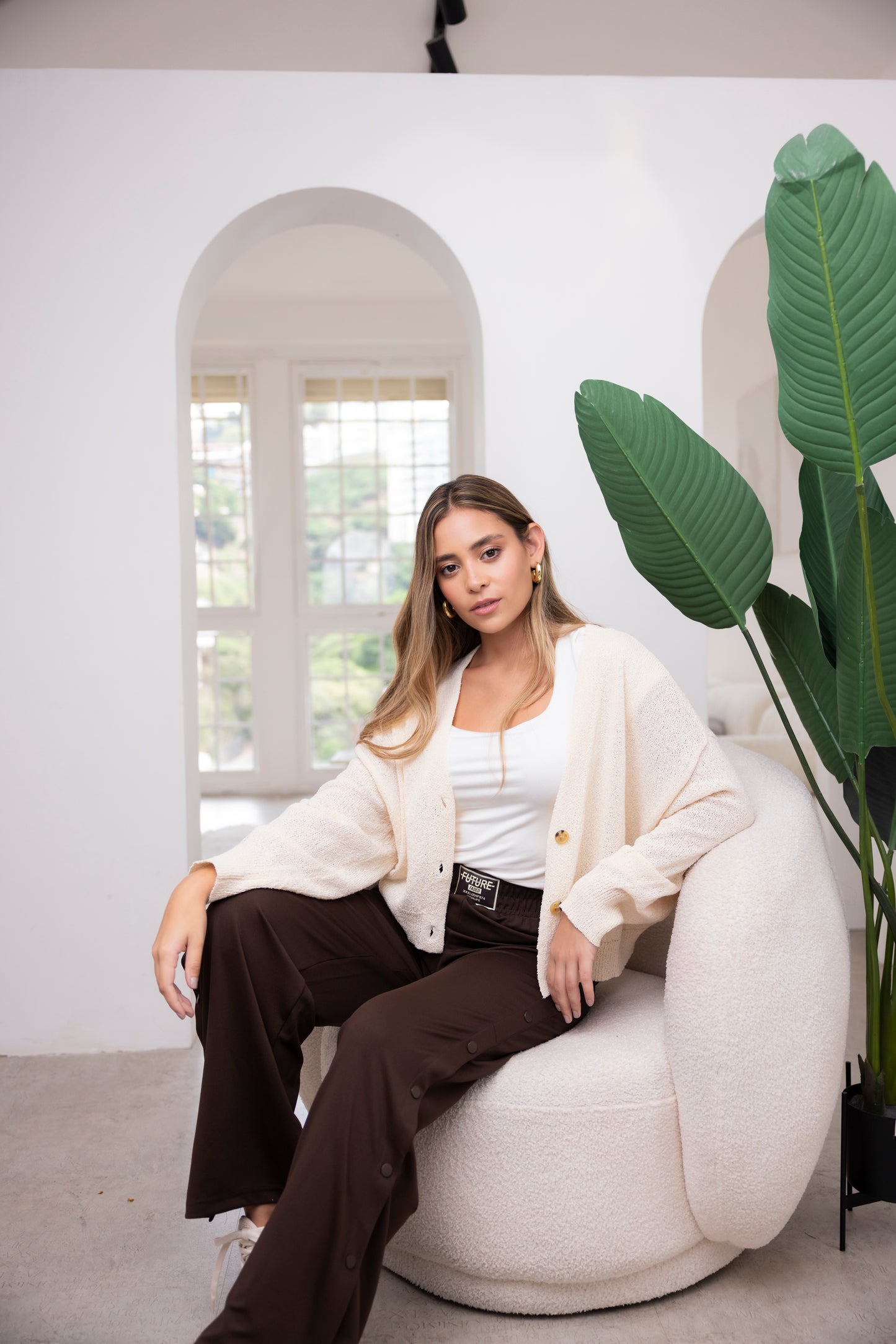 Sweater Beige de Botones