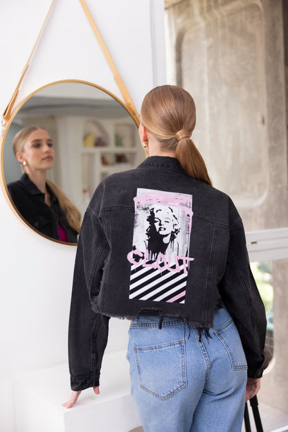 Chaqueta Marilyn Denim Negro