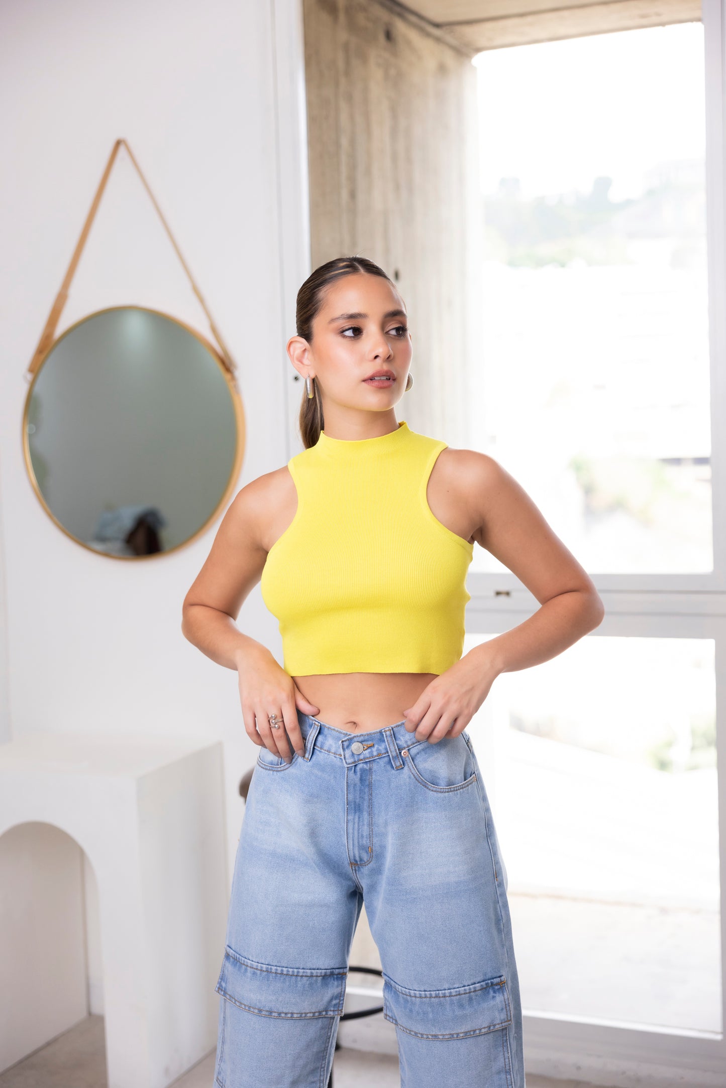 Crop Top Tank Amarillo