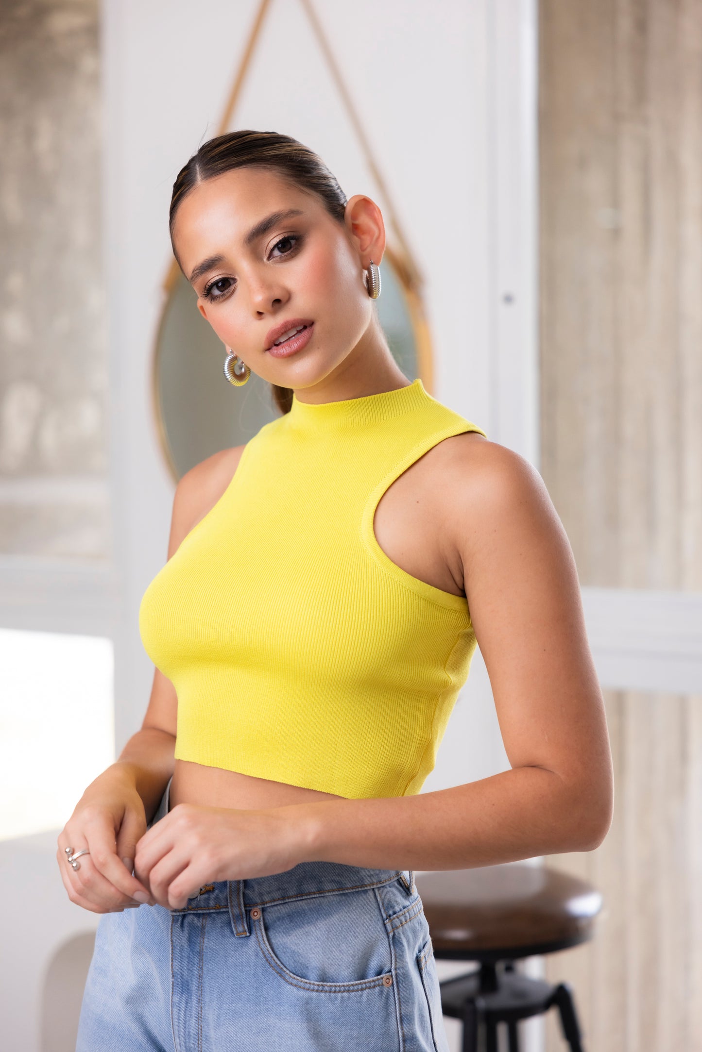 Crop Top Tank Amarillo