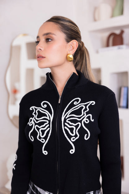 Sweater Negro Mariposa