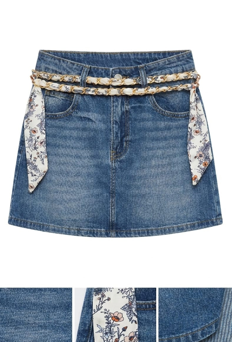 Falda short Jean