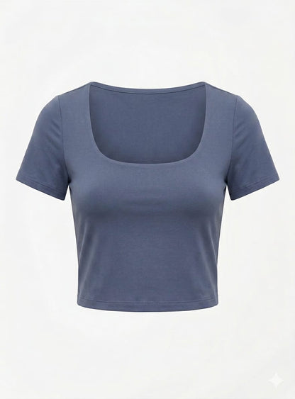 Top Básico Azul