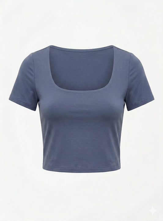 Top Básico Azul