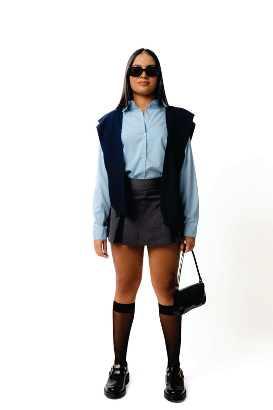 Camisa Manga Larga Azul